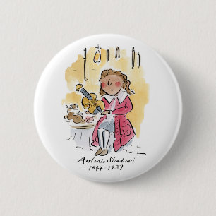 Antonio Stradivari 6 Cm Round Badge