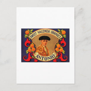 Antonio Sweet Valencia Oranges Postcard