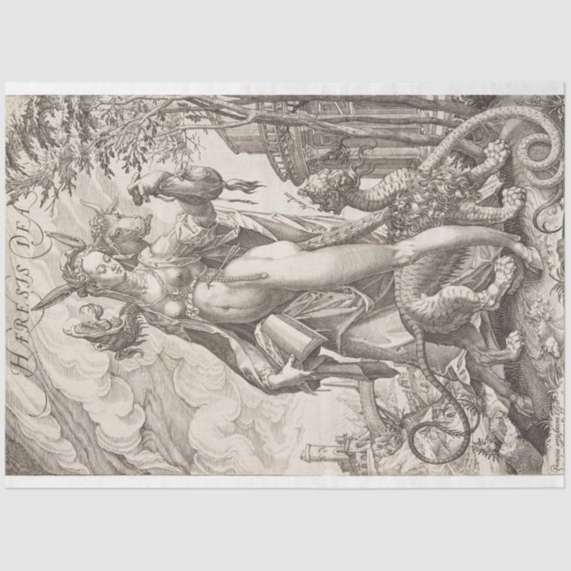 Antonius Eisenhoit - Haeresis Dea  Decoupage Paper (Front)