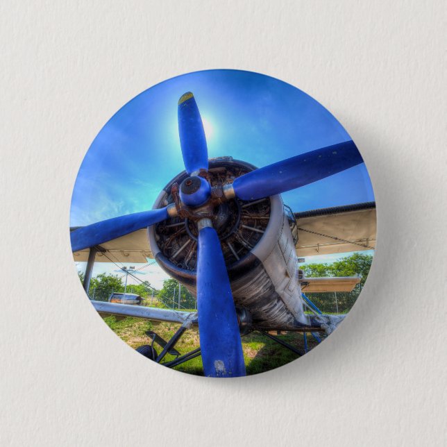Antonov AN-2 Biplane 6 Cm Round Badge (Front)