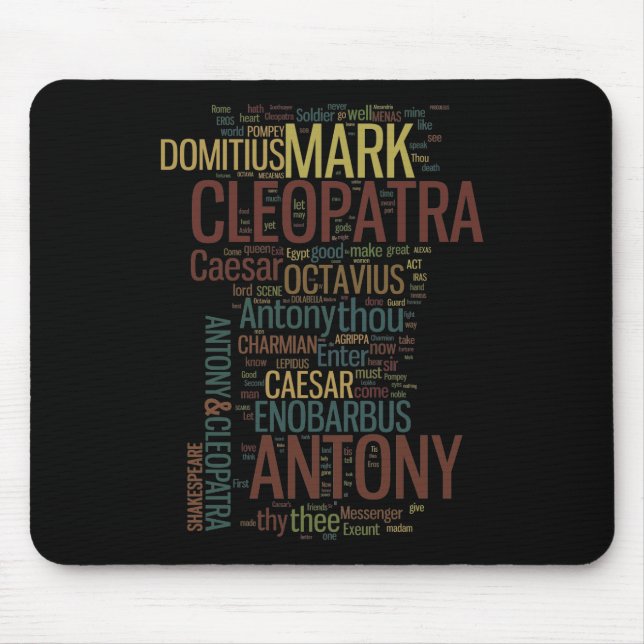 Antony and Cleopatra Word Mosaic Mouse Pad (Front)