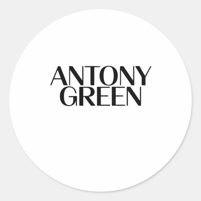 antony green classic round sticker (Front)