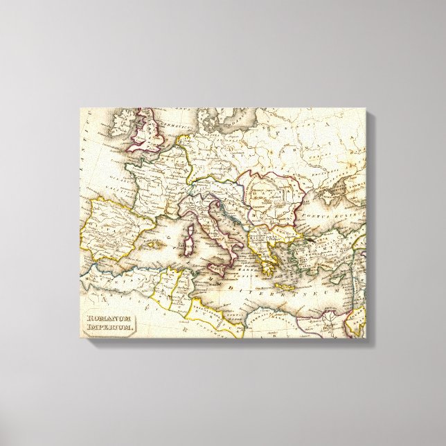 Antquie Map of the Ancient Roman Empire Canvas Print (Front)