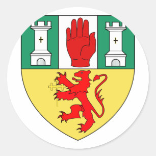 Antrim arms, Ireland Classic Round Sticker