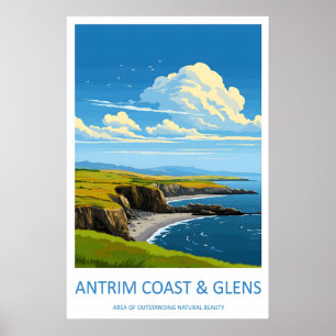 Antrim Coast And Glens Travel Print Wall Art