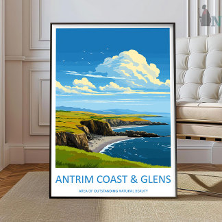 Antrim Coast and Glens Travel Print Wall Art Antri