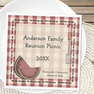 Ants and Watermelon Picnic Napkin