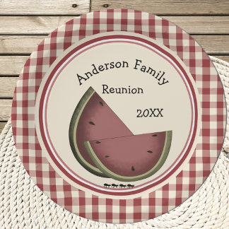 Ants and Watermelon Picnic Paper Plate