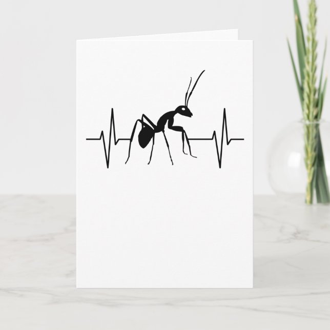 Ants Ant Keeping Insect Heartbeat Line Gift Card (Front)