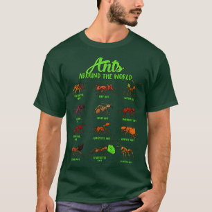 Ants around the world ant species T-Shirt