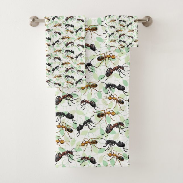 Ants Insects Bugs Creepy Crawly Creatures Bath Towel Set (Insitu)