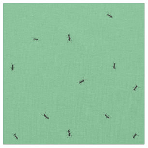 Ants, Life-Size, green background Fabric