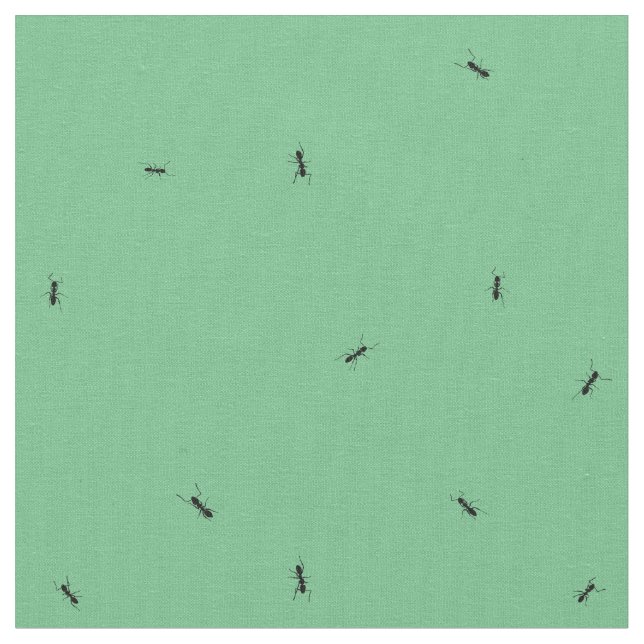 Ants, Life-Size, green background Fabric (Close Up)