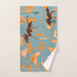 Ants with Blue flowers Autralian Flora Hand Towel