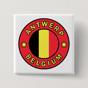Antwerp Belgium 15 Cm Square Badge