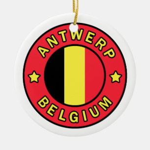 Antwerp Belgium Ceramic Tree Decoration