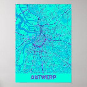 Antwerp - Belgium Galaxy City Map Poster