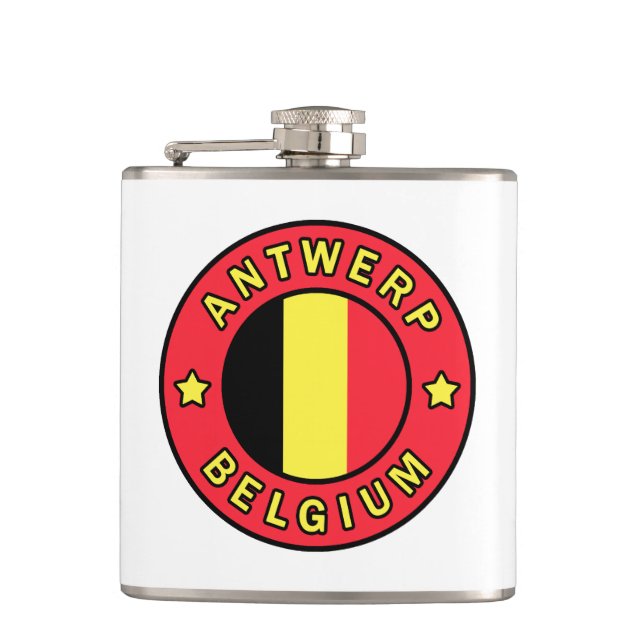 Antwerp Belgium Hip Flask (Front)