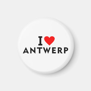 Antwerp Belgium love city heart like travel Magnet