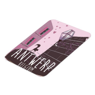 Antwerp, Belgium Travel poster Magnet