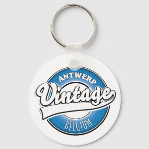 Antwerp belgium vintage logo key ring