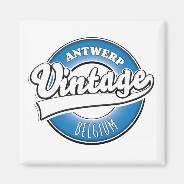 Antwerp belgium vintage logo magnet (Front)