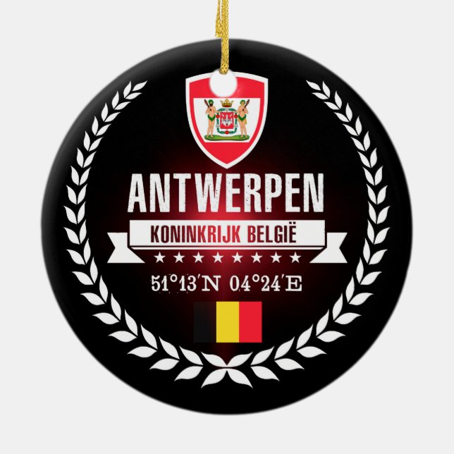 Antwerp Ceramic Tree Decoration (Back)