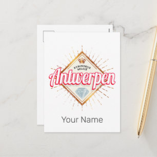 Antwerp Flanders Belgium Retro Vintage Souvenir Holiday Postcard