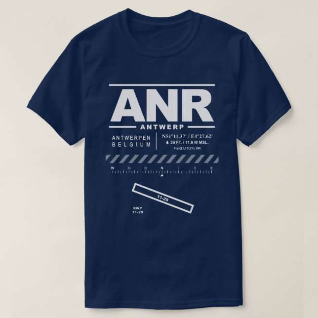 Antwerp International Airport ANR T-Shirt (Design Front)