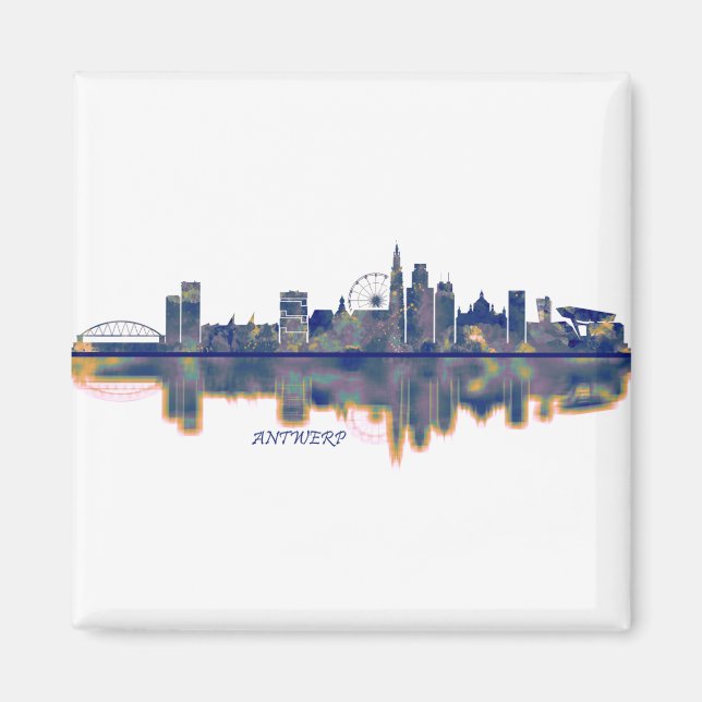 Antwerp Skyline Magnet (Front)