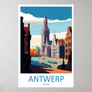 Antwerp Vintage Travel Poster Ski National Park