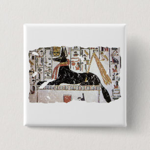 Anubis 15 Cm Square Badge