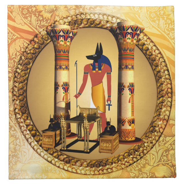 Anubis, ancient Egyptian god of the dead rituals Napkin (Front)