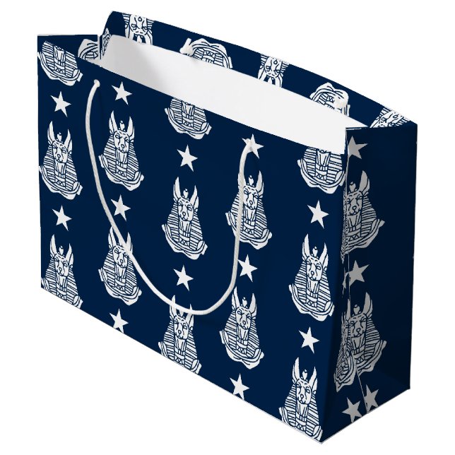 Anubis Ancient Egyptian  Large Gift Bag (Back Angled)