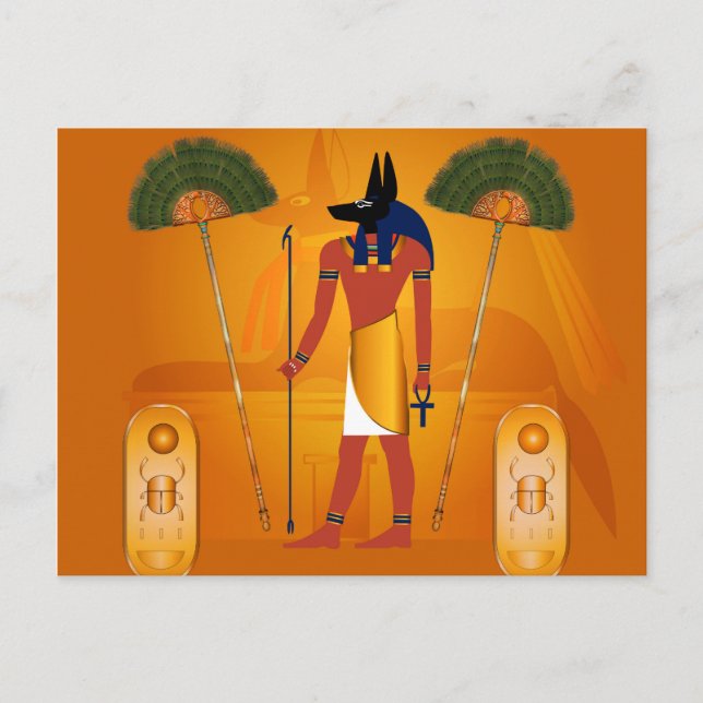 Anubis, ancient Egyptian Postcard (Front)