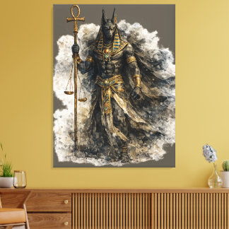 Anubis Canvas Art Ancient Egyptian Mythology Decor
