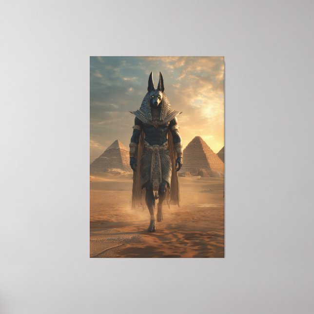 Anubis Canvas – Egyptian Mythology Wall Art (Front)