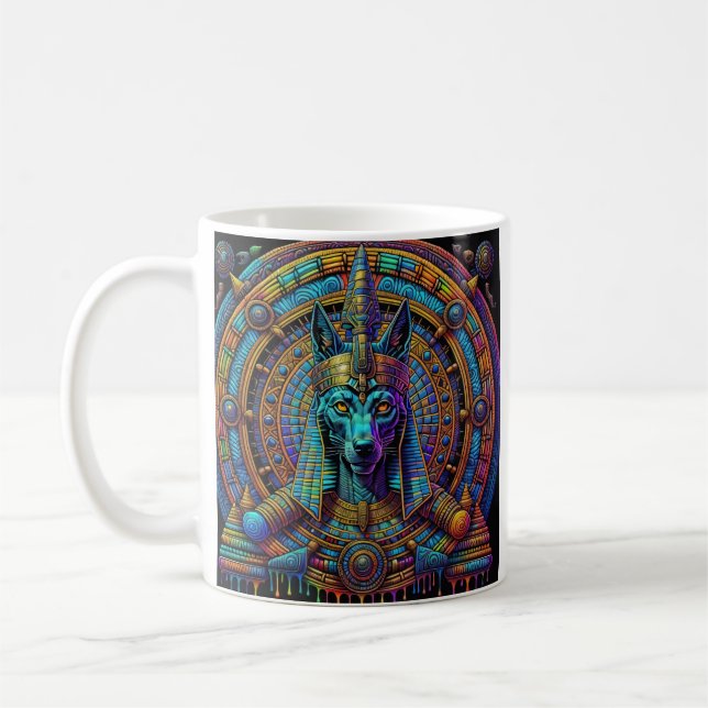 Anubis Egyptian Art  Coffee Mug (Left)