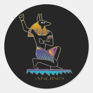ANUBIS Egyptian God Classic Round Sticker