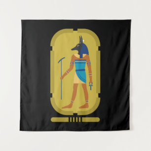 Anubis Egyptian God Of Mummification Tapestry