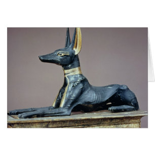 Anubis, Egyptian god of the dead from a chest