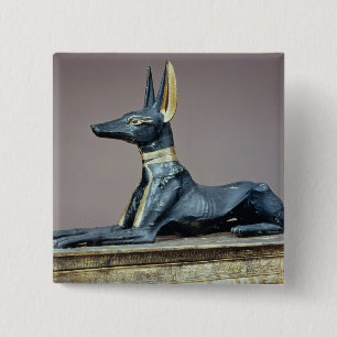Anubis, Egyptian god of the dead from a chest 15 Cm Square Badge
