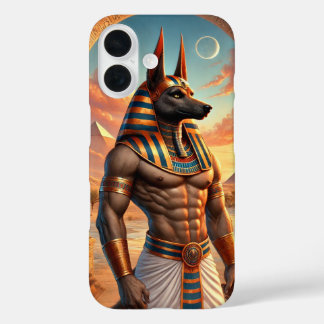 Anubis, Egyptian God of the Underworld iPhone 16 Case