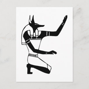 Anubis, Egyptian hieroglyph Postcard