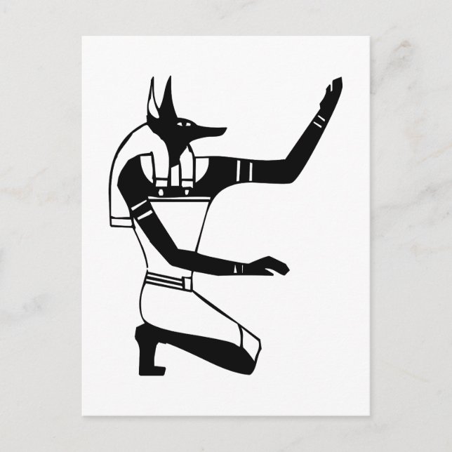 Anubis, Egyptian hieroglyph Postcard (Front)