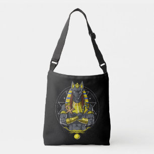 Anubis Egyptian Wolf God Egypt Ankh Mythology Crossbody Bag