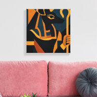 Anubis Modern Abstract Canvas Art