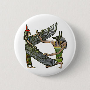 Anubis & Nut 6 Cm Round Badge