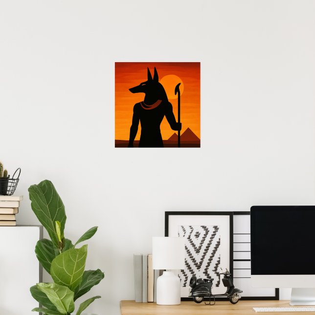 Anubis Poster Ancient Egypt Sunset (Home Office)