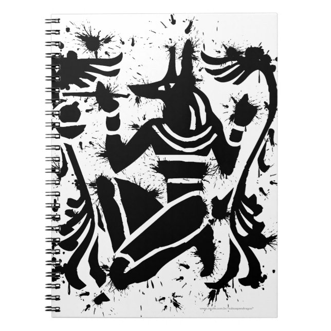 Anubis Stamp Spiral Notebook (Front)